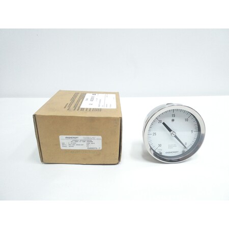 Ashcroft 4-1/2IN 1/4IN 0-30IN-HG NPT PRESSURE GAUGE 45-1009-A-02B-30/0IMV